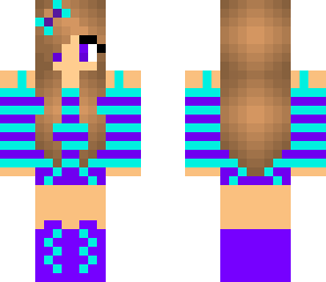 purple and blue girl
