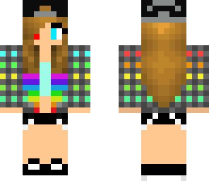 rainbow hair cute girl