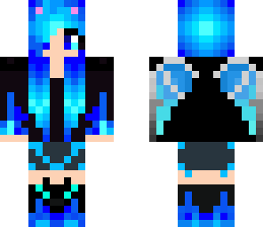 water wolf girl with wings