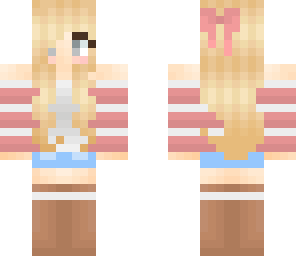 cute girl pink stripe