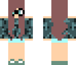 cute cyan nerd girl