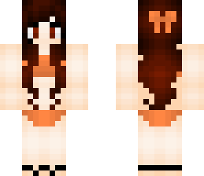 swimmer girl- orange