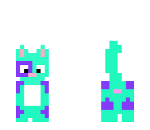 blue purrple kitty cat