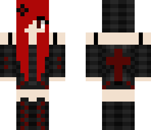 red emo girl
