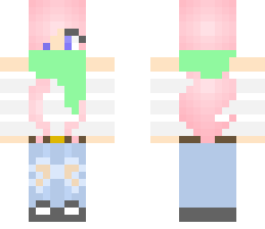 pink haired girl