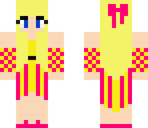 girl in yellow and pink