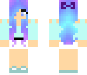 purple blue ombre girl