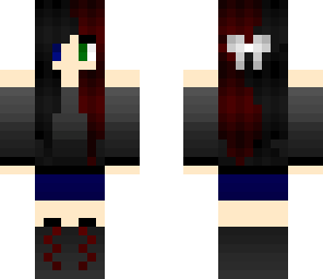 emo red black hair