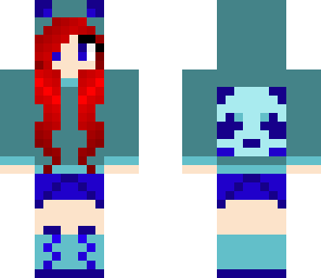 blue panda girl