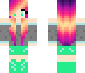 cute shaded-hair girl gamer