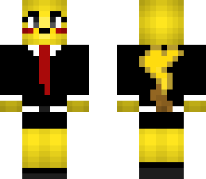 female pikachu in a suit