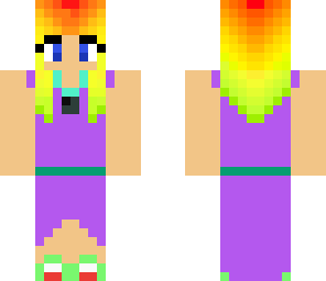 girl with colorful hair