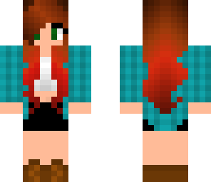 blue flannel girl