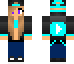 edited blue youtube girl