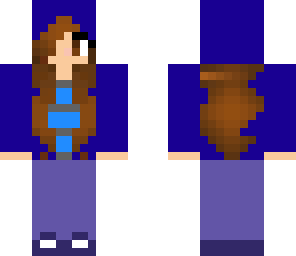 blue hoodie girl