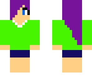 purple haired girl