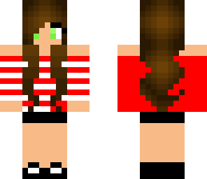 red and white striped girl