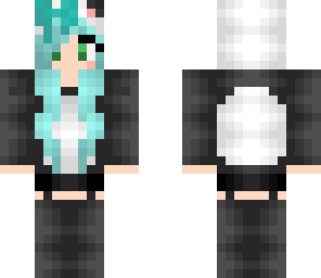 panda girl with bow