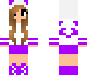 cute purple panda girl