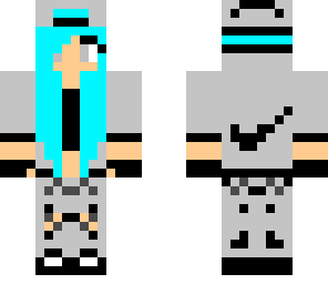 blue nike girl