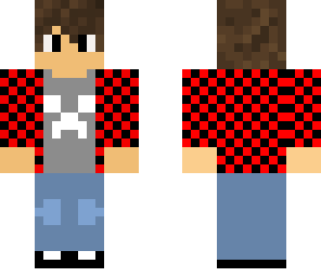 red checkered jacket
