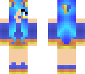 blue gamer girl