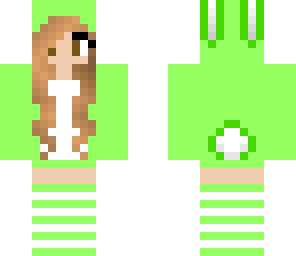 green bunny girl