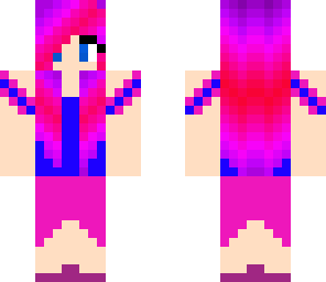 pink and blue summer skin
