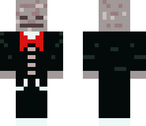 skeleton with bow tie