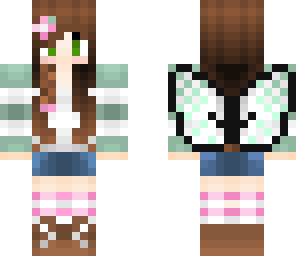 mint and pink fairy elf