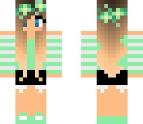 mint green summer girl