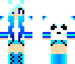 blue panda girl