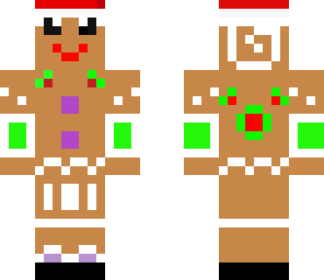 ginger bread man with christmas hat