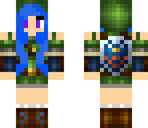 blue haired link girl