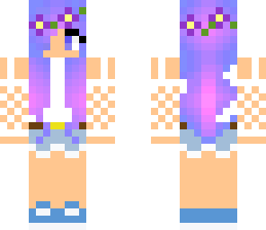 purple ombre girl