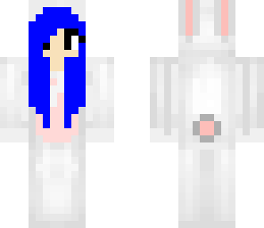 bunny skin girl blue hair