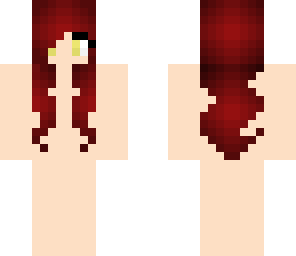 dark red hair girl skin base