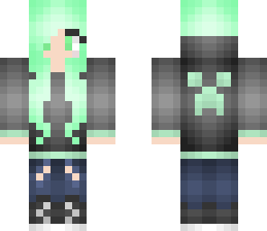 green haired girl