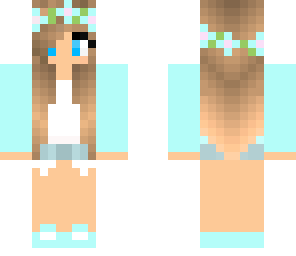 teal flower crown edit