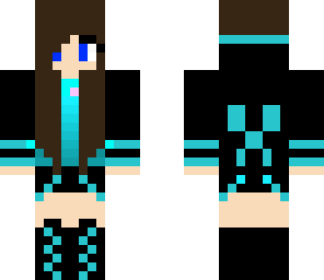 blue and black girl