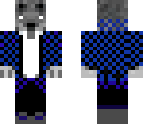 wolf in checker hoodie
