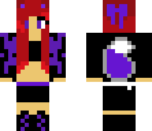ten likes plz edited red and purple wolf girl