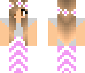 edited pink maxi skirt and flower crown