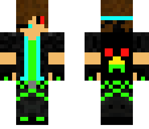neon green creeper boy gamer