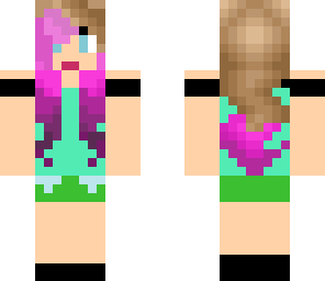 teen girl pink hair