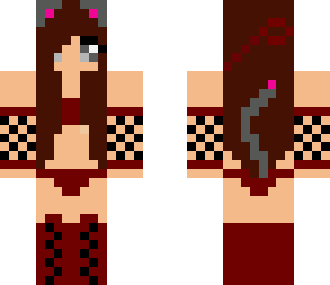 skimpy red and black bikini