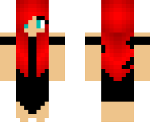 red hair with black dress