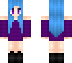 azure and purple girl