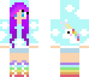 purple haired unicorn girl edit