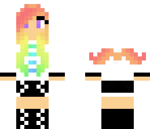 mustache girl rainbow